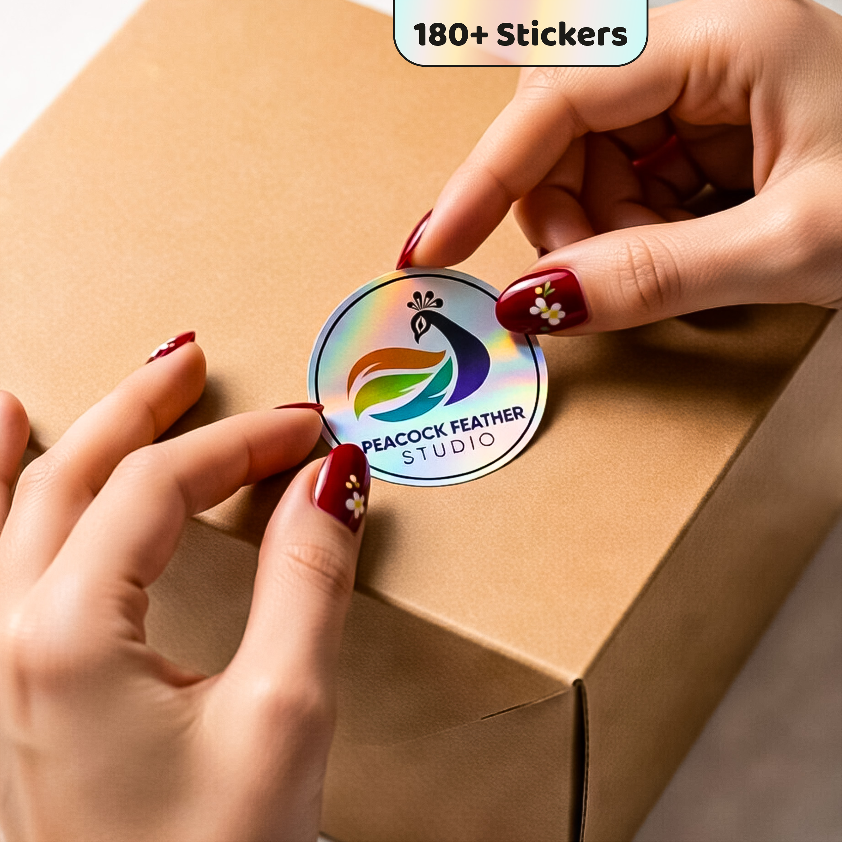 Custom Holographic Waterproof Stickers | Premium Shiny Finish