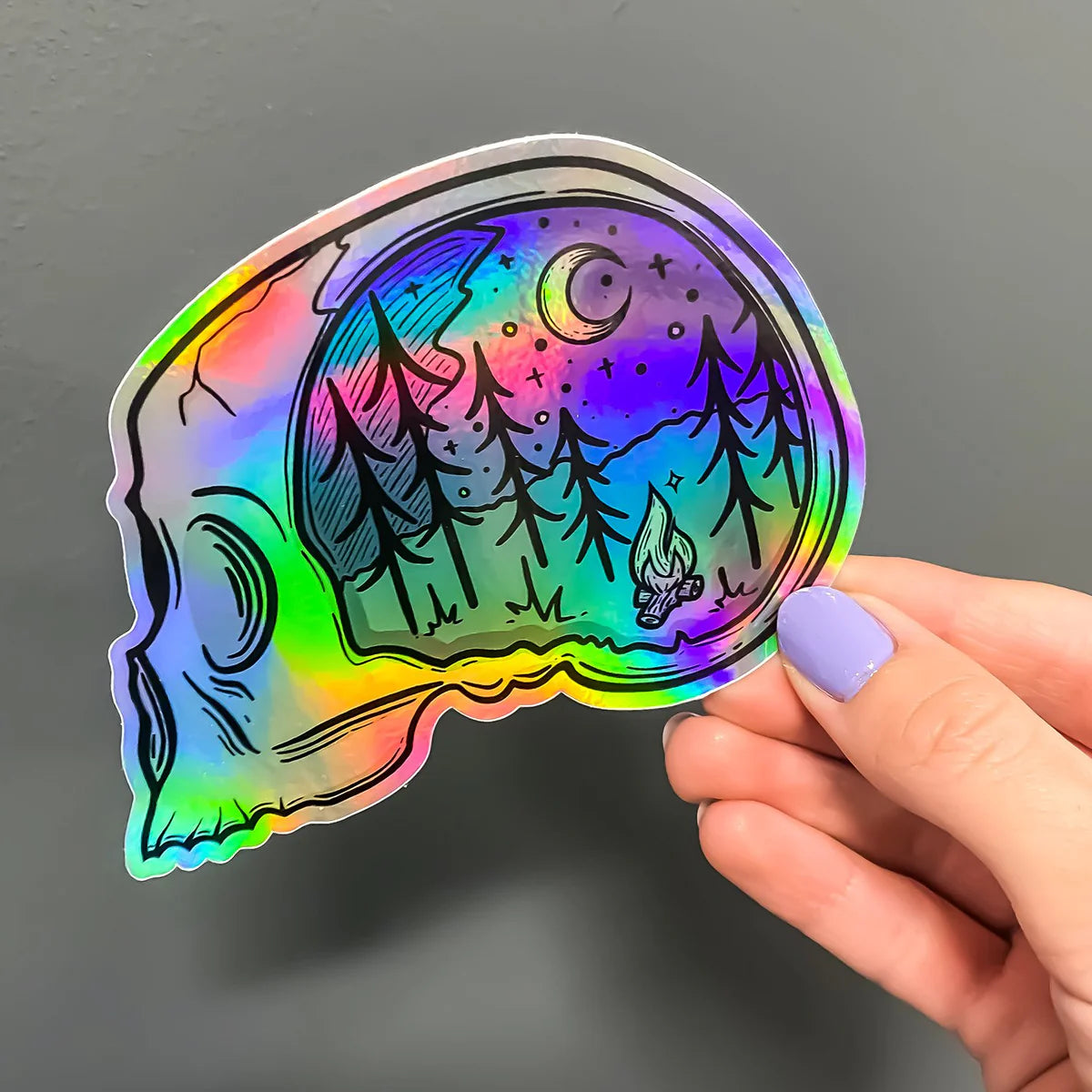 Custom Holographic Waterproof Stickers | Premium Shiny Finish